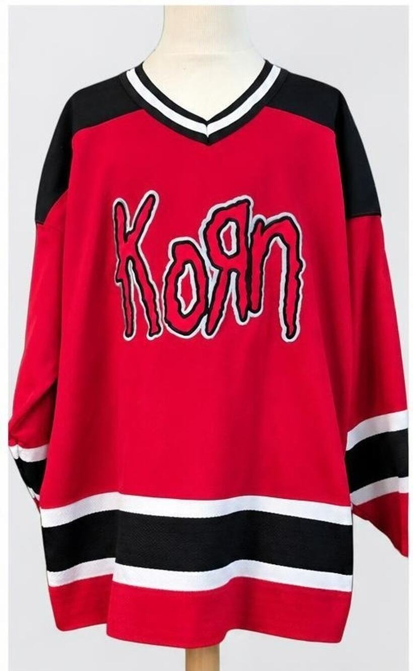 Vtg 1999 Korn Follow The Leader Tour Hockey Jersey Stitched - Giant Tag - Large